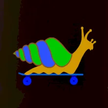 Šnek na skateboardu (Moňas)