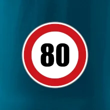 Dopravná značka - obmedzenie rýchlosti 80 Dopravná značka - obmedzenie rýchlosti 80