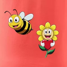 Parové tričko - Včela a kvetina