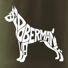 Doberman - nápis v tele