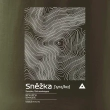 Snežka - vrstevnice v obdĺžniku