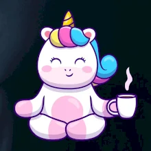 Yoga - jednorožec káva