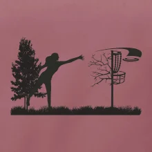Disc golf - žena čierny obrázok
