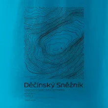 Děčínský Sněžník - vrstevnice v obdĺžniku