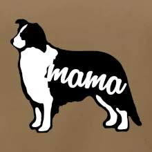 Border kolie mama obrys