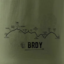 Profil kopců - Brdy Profil kopců - Brdy