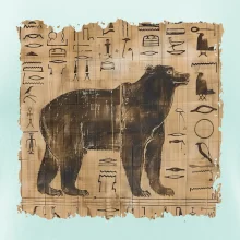 Egyptské hieroglyfy medveď
