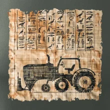 Egyptské hieroglyfy traktor