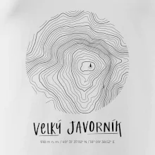 Velký Javorník (Beskydy) - vrstevnice v kruhu