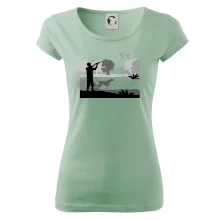 Lovec a stavač v lese