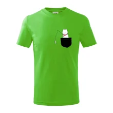 Mačka s rybou vo vrecku