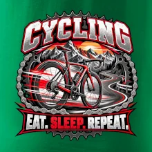 Bicykel medzi horami eat sleep repeat