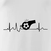 EKG futbal rozhodca a píšťalka