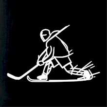 Kreslený hokejista tučnou fixkou