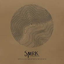 Smrk - vrstevnice v kruhu