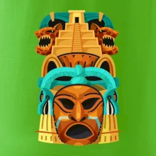 Mayová maska s pyramídou