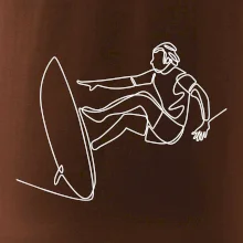 Surfer na vlne jedným ťahom