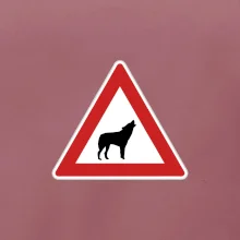 Dopravná značka - Pozor vlk