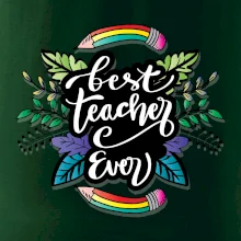 Farebné ceruzky best teacher ever