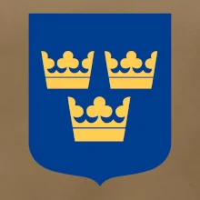 Švédsky znak tri korunky na prsník