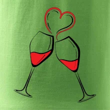 Víno je láska jednoduchý nákres