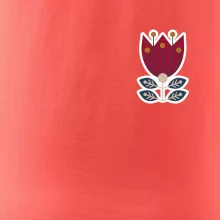 Folklór na prsníku kvetina štvorlistá