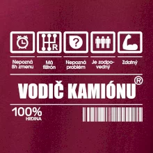Čiarový kód - Vodič kamiónu