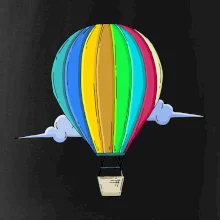 Teplovzdušný balón v oblakoch