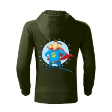 Táta superman - dievča a chlapec