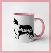 Border kolie mama obrys