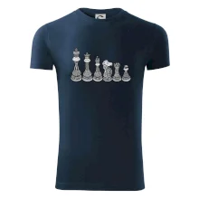 Šachové figúrky v rade - kreslené