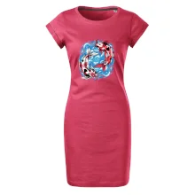 Yin & Yang Koi kapor - červený