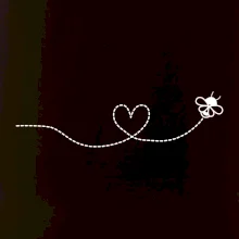 Dráha letu včely - srdce Dráha letu včely - srdce