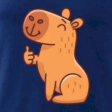 Kapybara s palcom hore