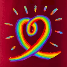 Srdce pride dúha kreslená Srdce pride dúha kreslená