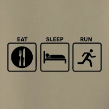 Eat sleep run štvorce