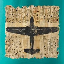 Egyptské hieroglyfy lietadlo