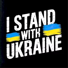 I stand with ukraine tlačiaci nápis