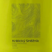 Králický Sněžník - vrstevnice v obdĺžniku
