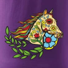 Kôň farebný s listami