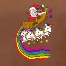 Santa a jednorožce (Pecka design)