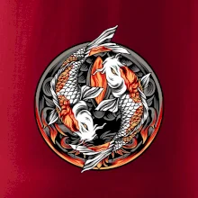 Yin & Yang Koi kapor - oranžový Yin & Yang Koi kapor - oranžový