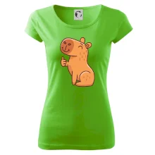 Kapybara s palcom hore