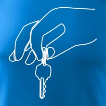 Kľúče a ruka jedným ťahom