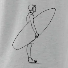 Surfer stojaci jedným ťahom