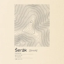 Šerák - vrstevnice v obdĺžniku