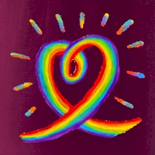 Srdce pride dúha kreslená Srdce pride dúha kreslená