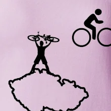 Mapa ČR + kolo na prsu Mapa ČR + kolo na prsu