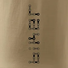 Biker nápis na výšku reťaz