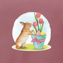 Veľkonočný zajačik tulipány